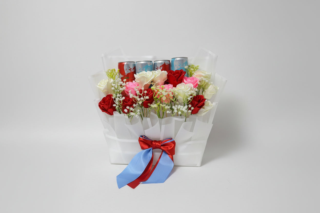 Red Bull Floral Gift Bouquet