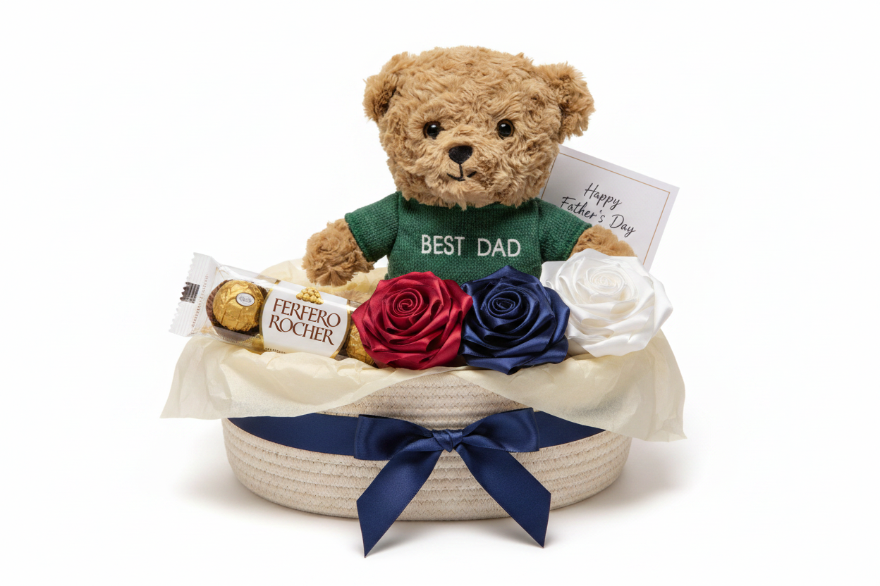 Father's Day Hamper - Best Dad Bear and Ferrero Rocher strip