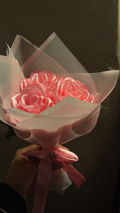 Pink Satin Rose Mini Bouquet