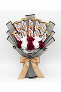 Kinder Bueno Bouquet with Grey and Gold Wrapping